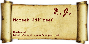 Mocsek József névjegykártya